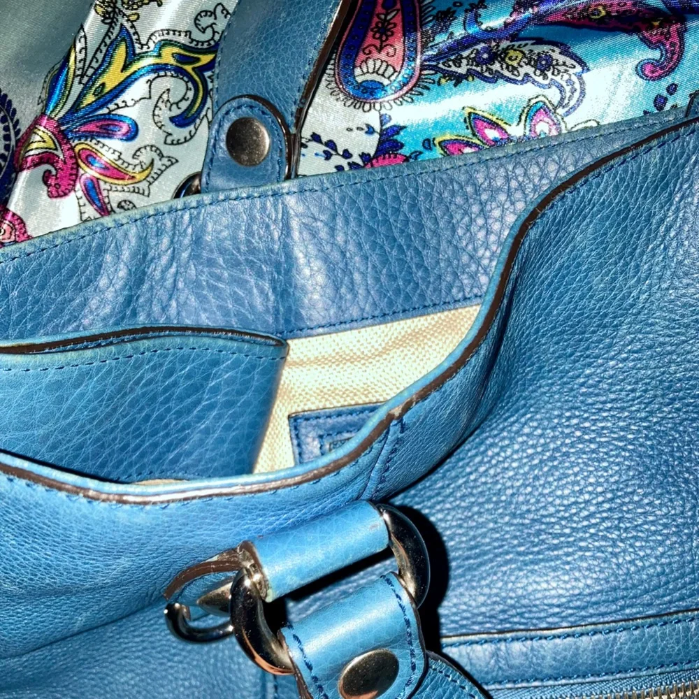 GUCCI Blue Leather Hobo Satchel - Large - Picture 7 of 15